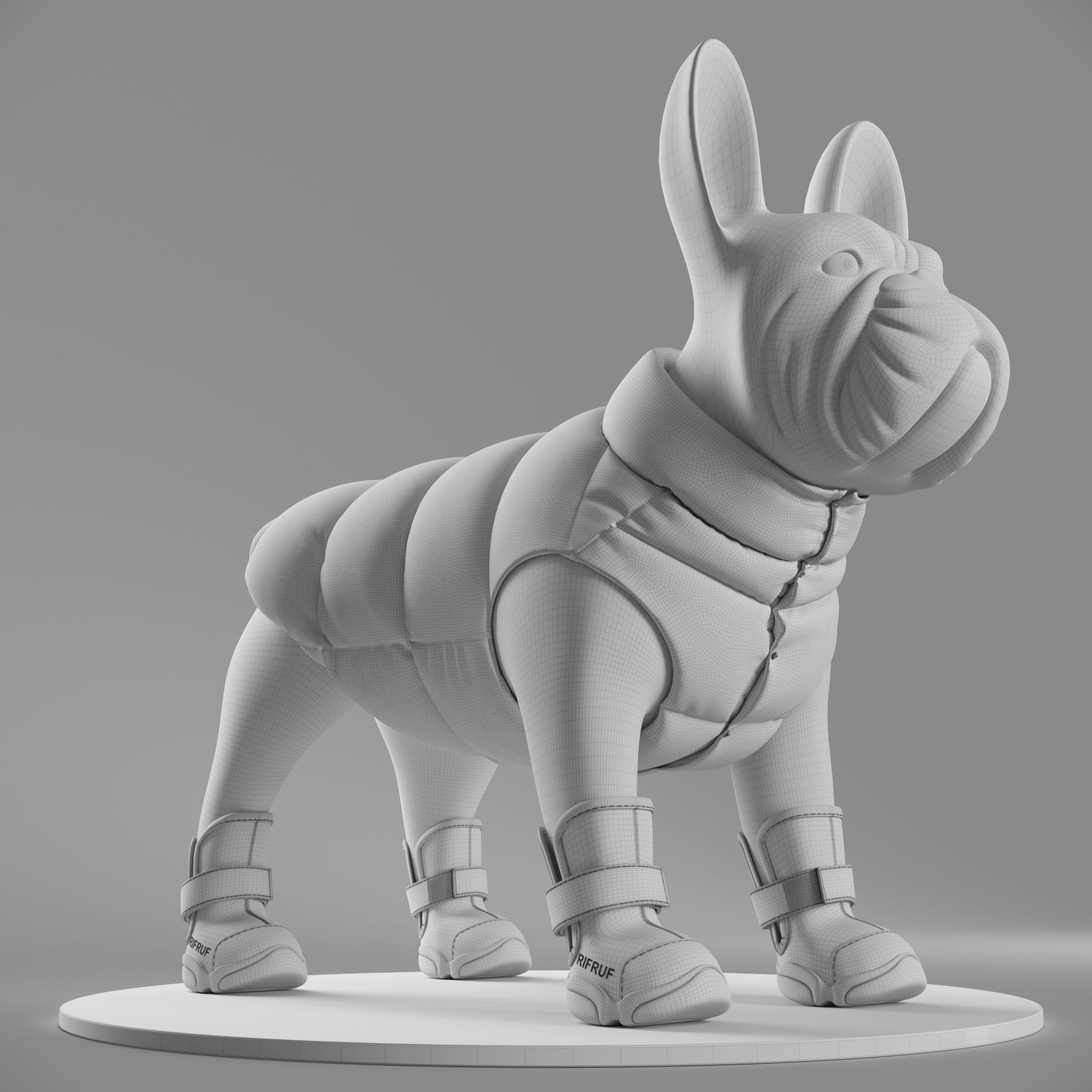 Mondog pet outfitters poldo dog couture with Rifruf Caesar 3D model_6