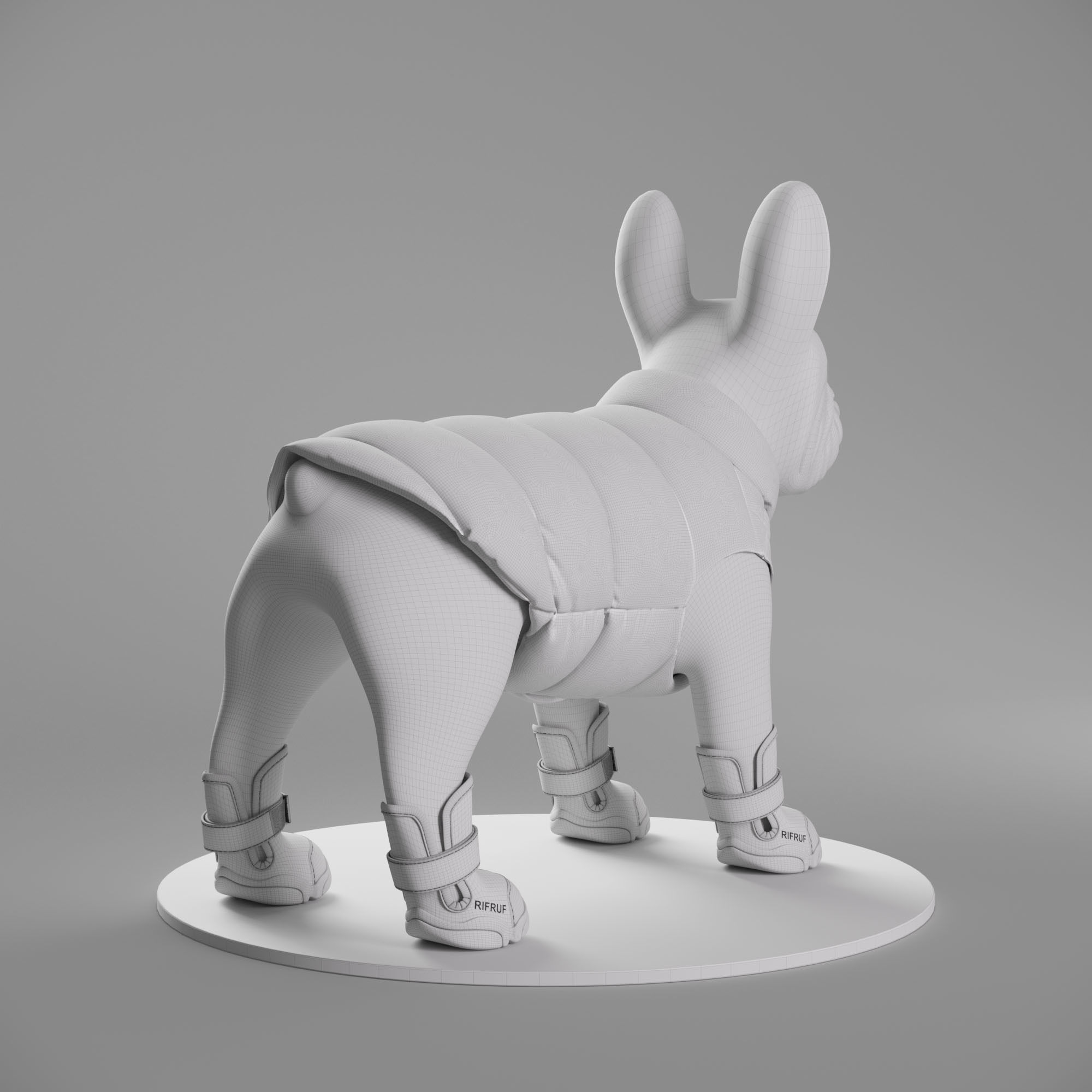 Mondog pet outfitters poldo dog couture with Rifruf Caesar 3D model_3