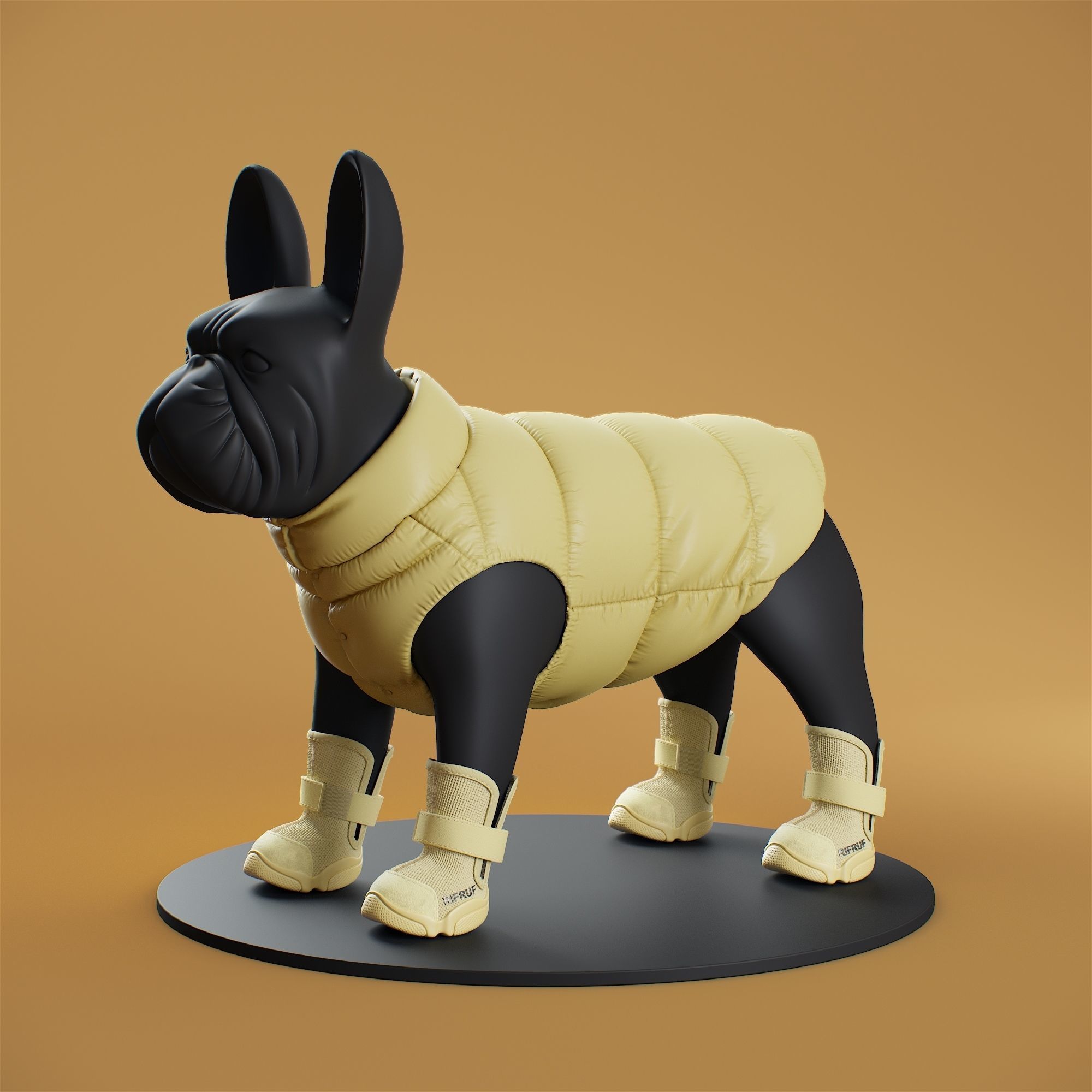 Mondog pet outfitters poldo dog couture with Rifruf Caesar 3D model_0