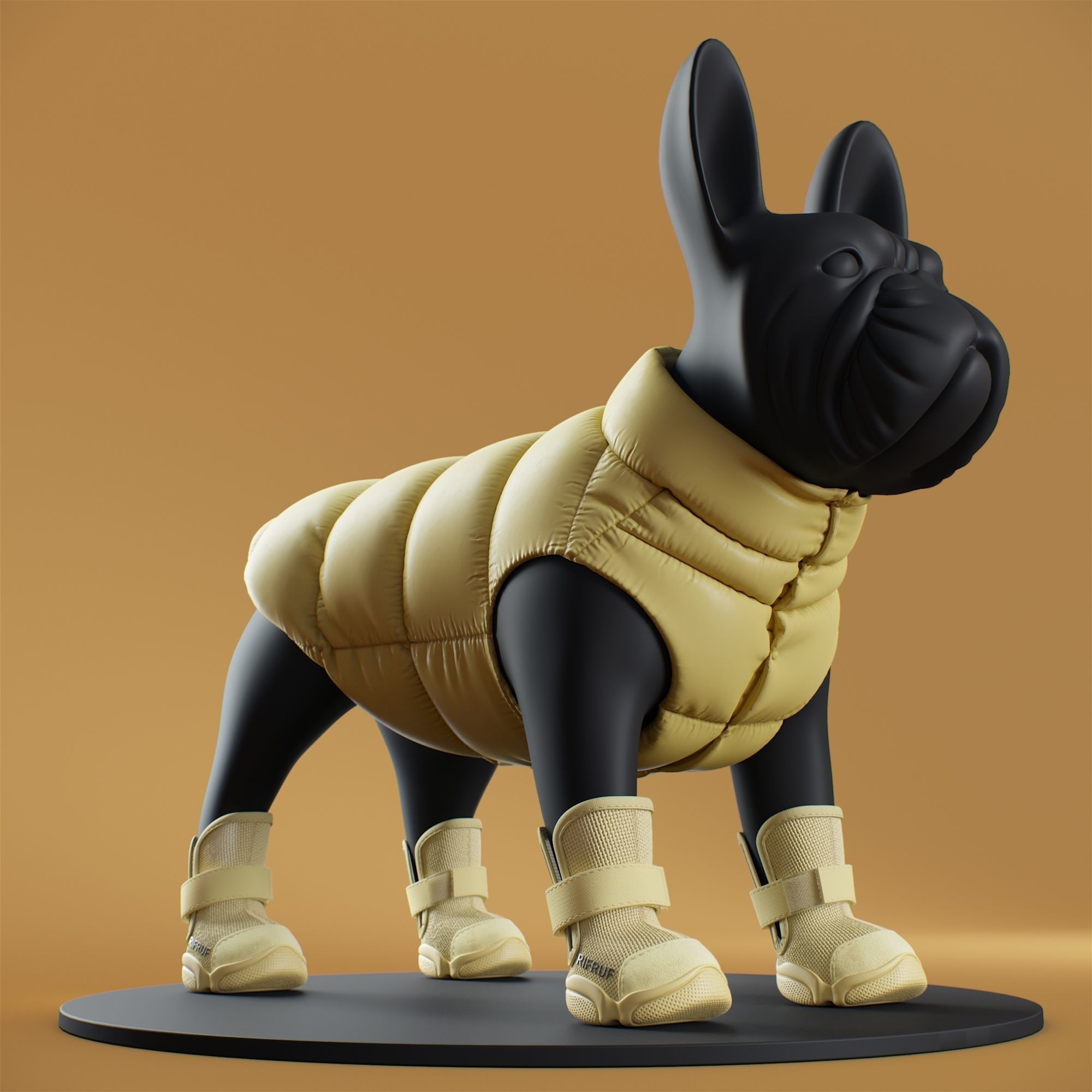 Mondog pet outfitters poldo dog couture with Rifruf Caesar 3D model_7