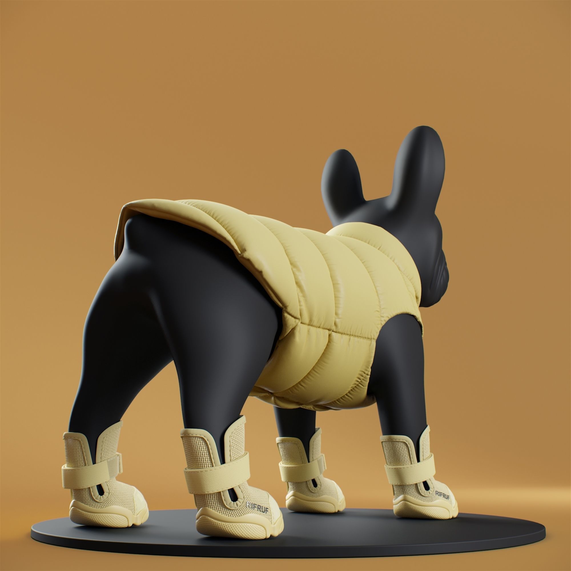 Mondog pet outfitters poldo dog couture with Rifruf Caesar 3D model_4