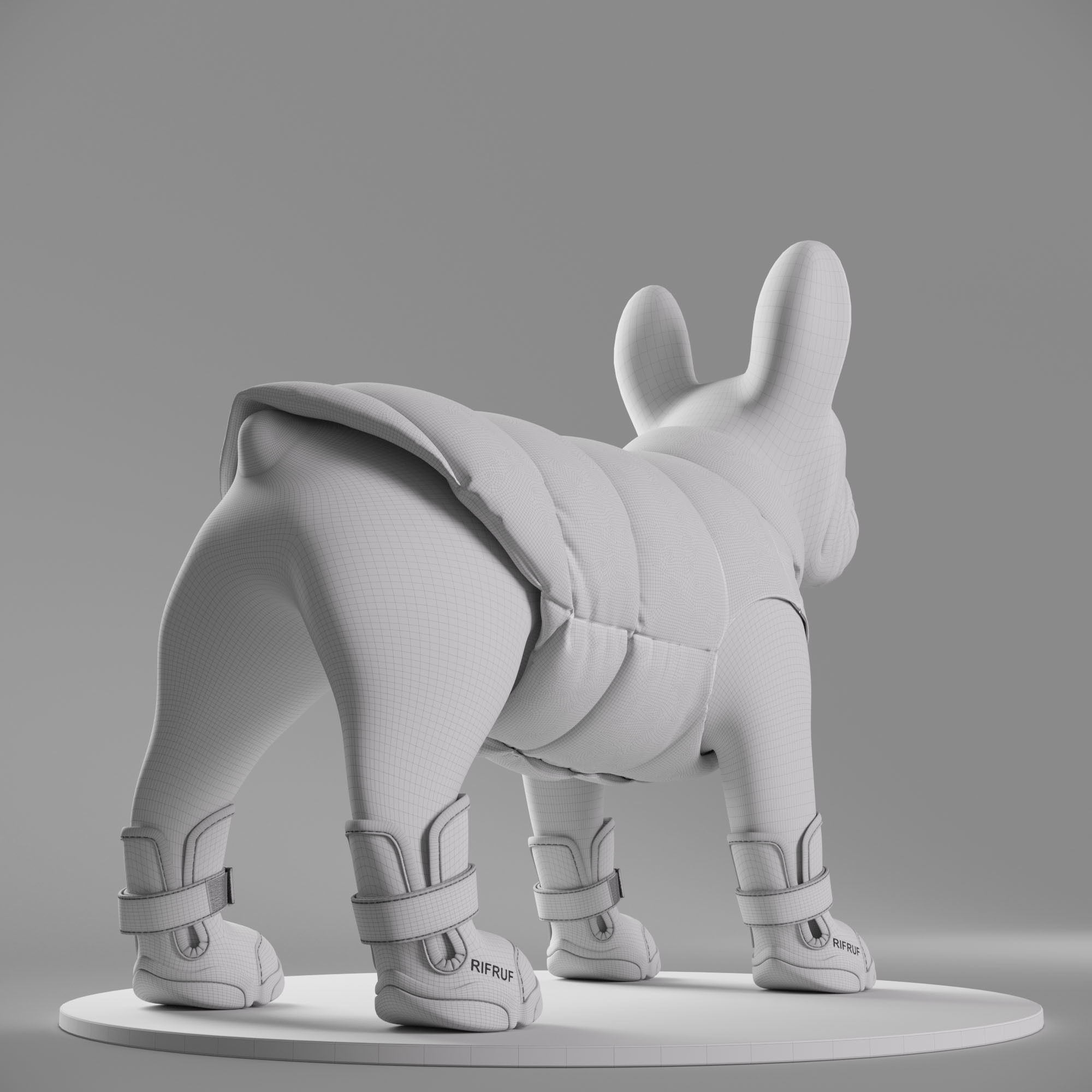 Mondog pet outfitters poldo dog couture with Rifruf Caesar 3D model_5