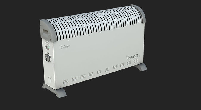 Electric Heater 2 Low-poly 3D model