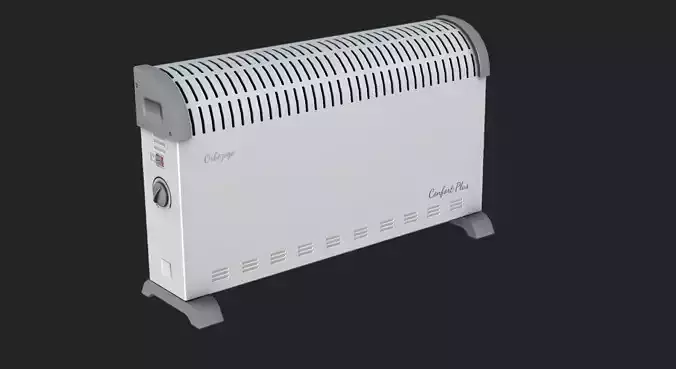 Electric Heater 2 Low-poly 3D model