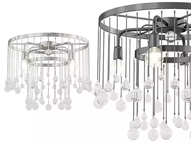 Aubrey Flush Mount 3D model