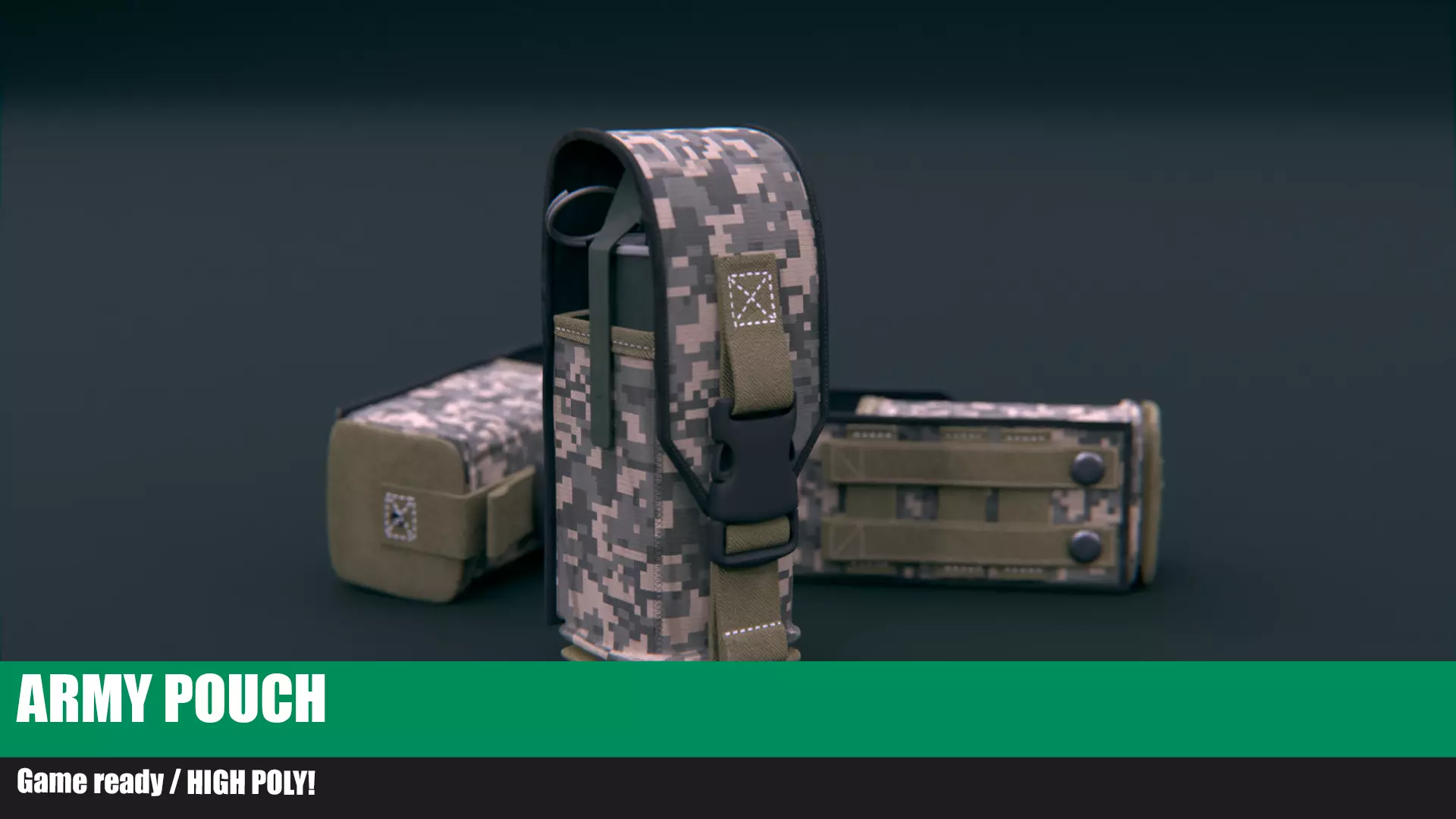 Army pouch Free 3D model