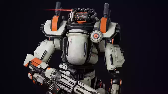 Etasphera31 robot running Low-poly 3D model