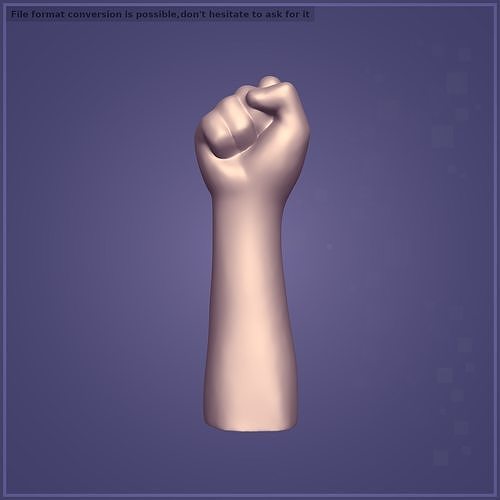 Cartoon Hand -- Fist sign  3D model