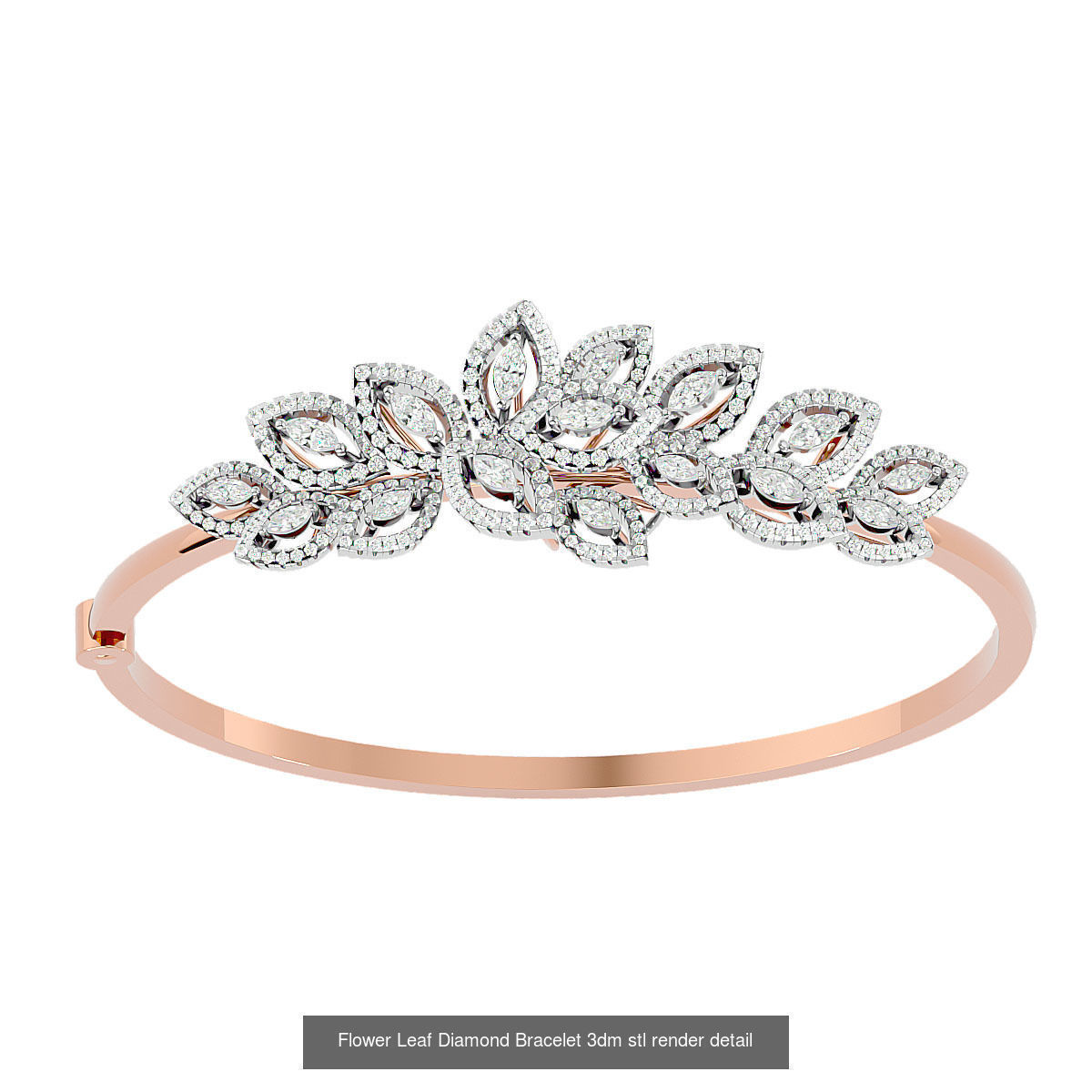 50 High Jewelry Diamond Bracelets 3dm stl renders details  3D Model Collection_40