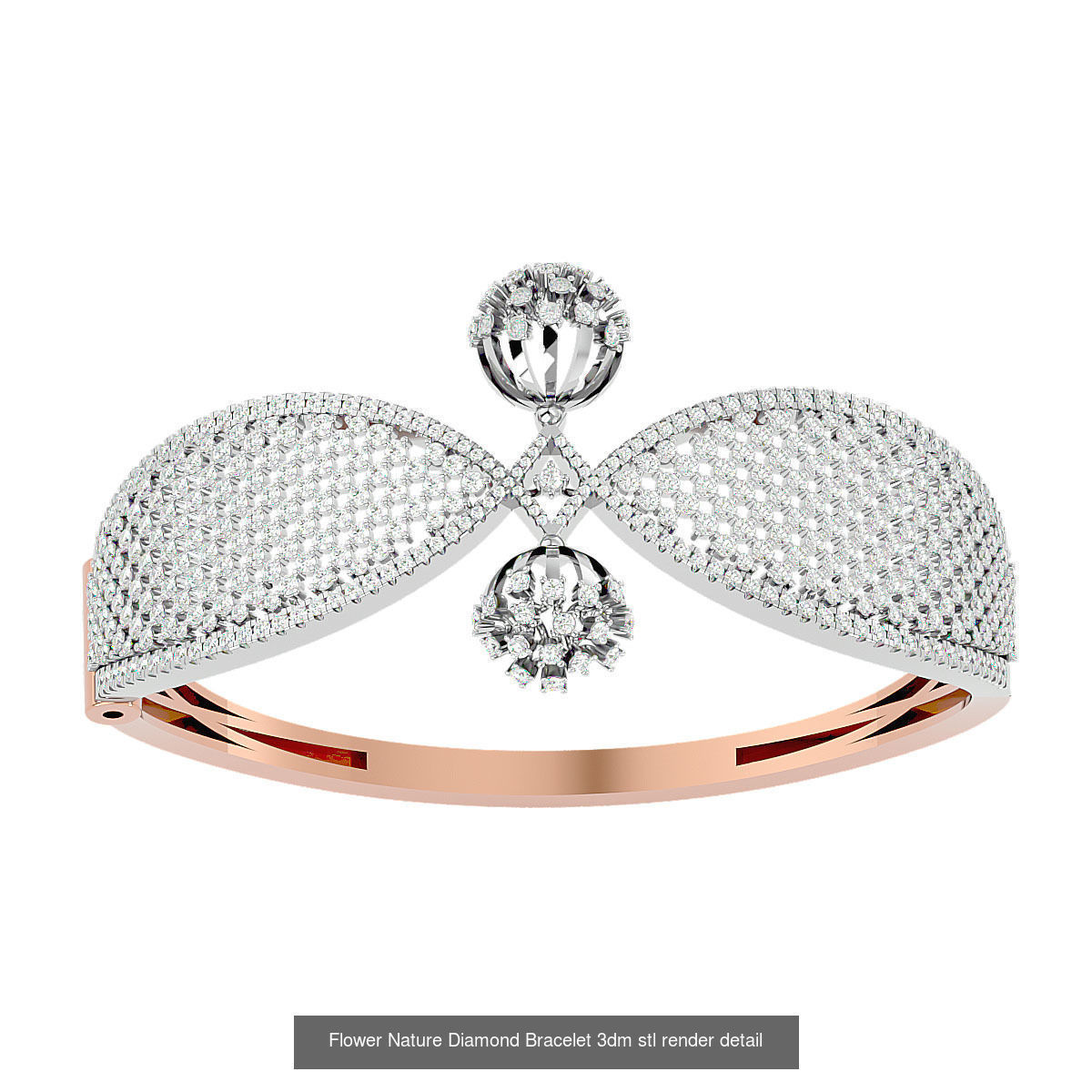 50 High Jewelry Diamond Bracelets 3dm stl renders details  3D Model Collection_47