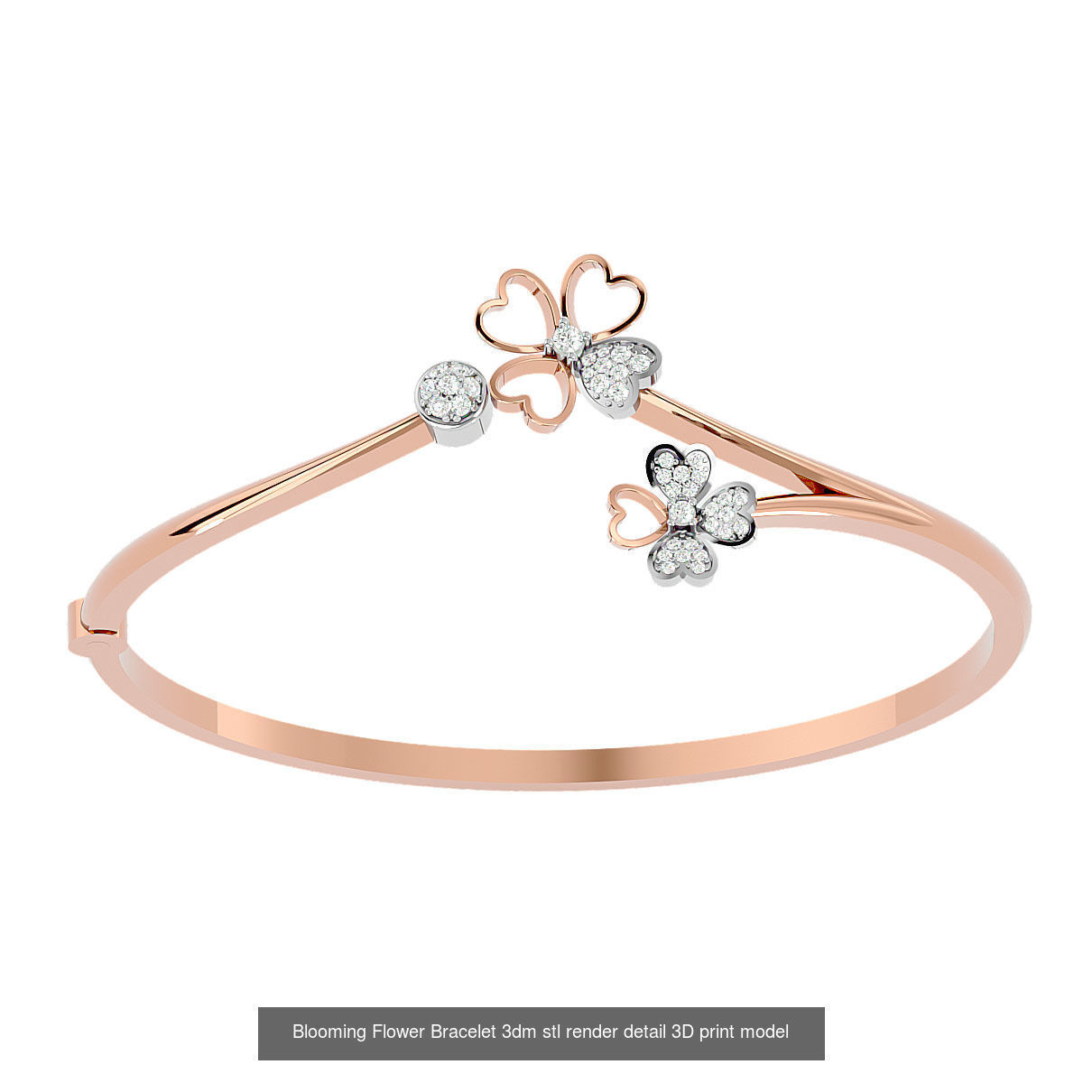 50 High Jewelry Diamond Bracelets 3dm stl renders details  3D Model Collection_33