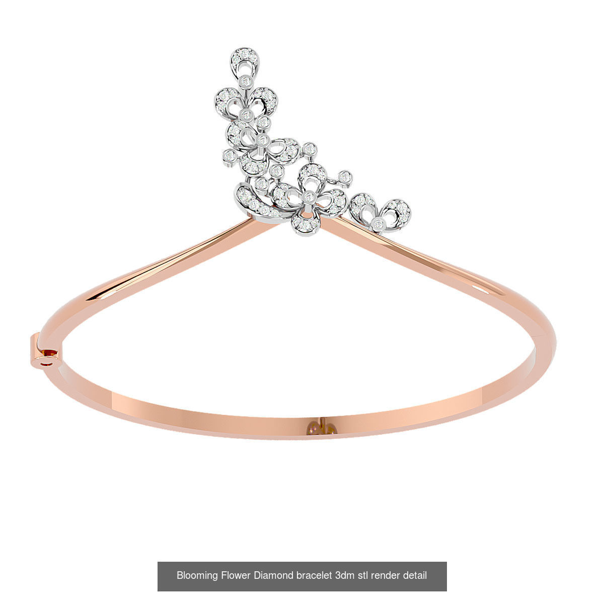 50 High Jewelry Diamond Bracelets 3dm stl renders details  3D Model Collection_31