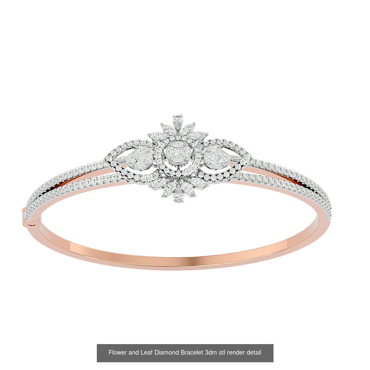 50 High Jewelry Diamond Bracelets 3dm stl renders details  3D Model Collection_12