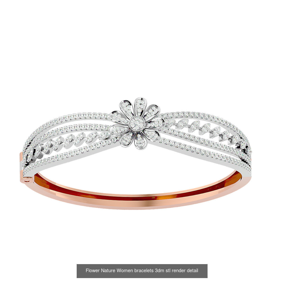 50 High Jewelry Diamond Bracelets 3dm stl renders details  3D Model Collection_16