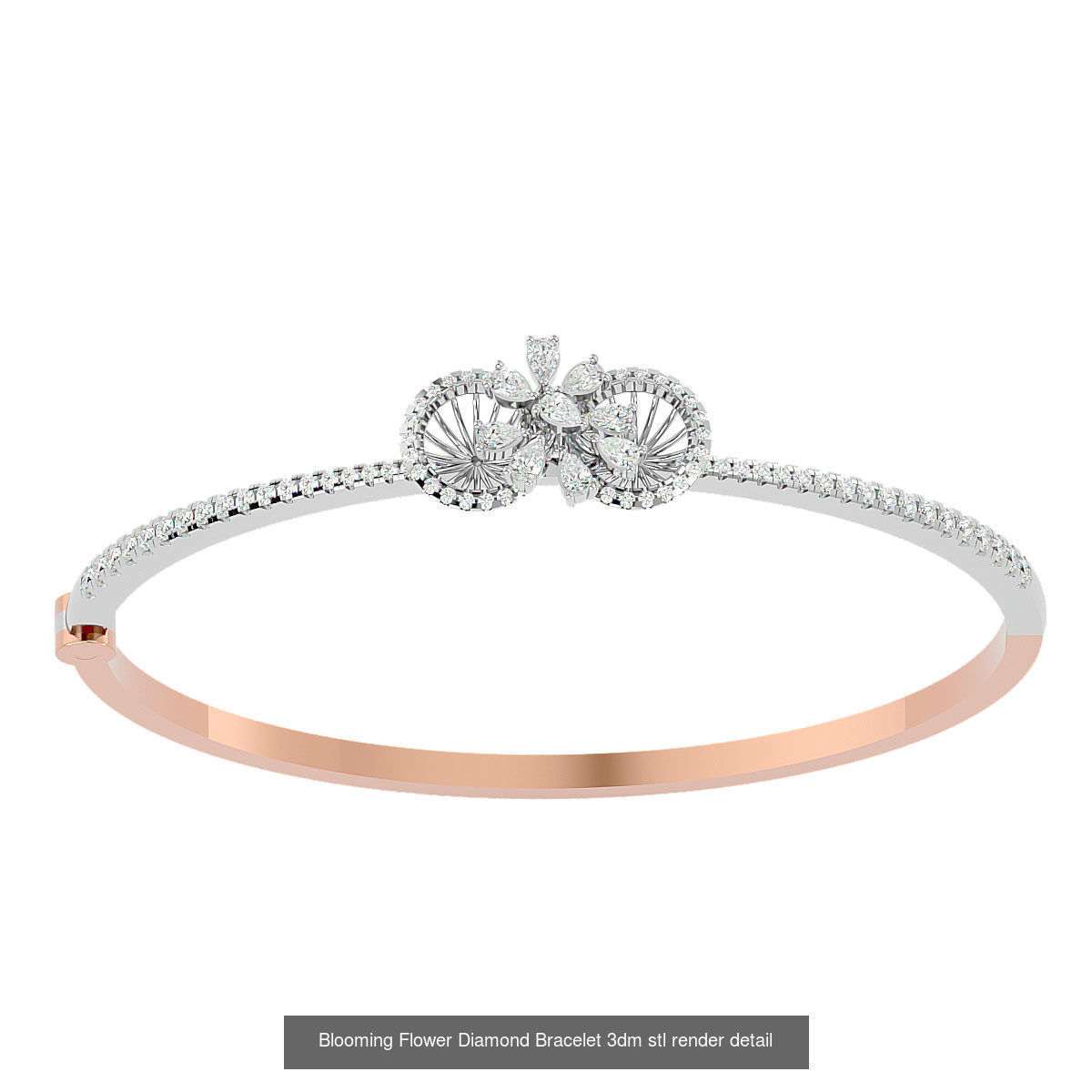 50 High Jewelry Diamond Bracelets 3dm stl renders details  3D Model Collection_39