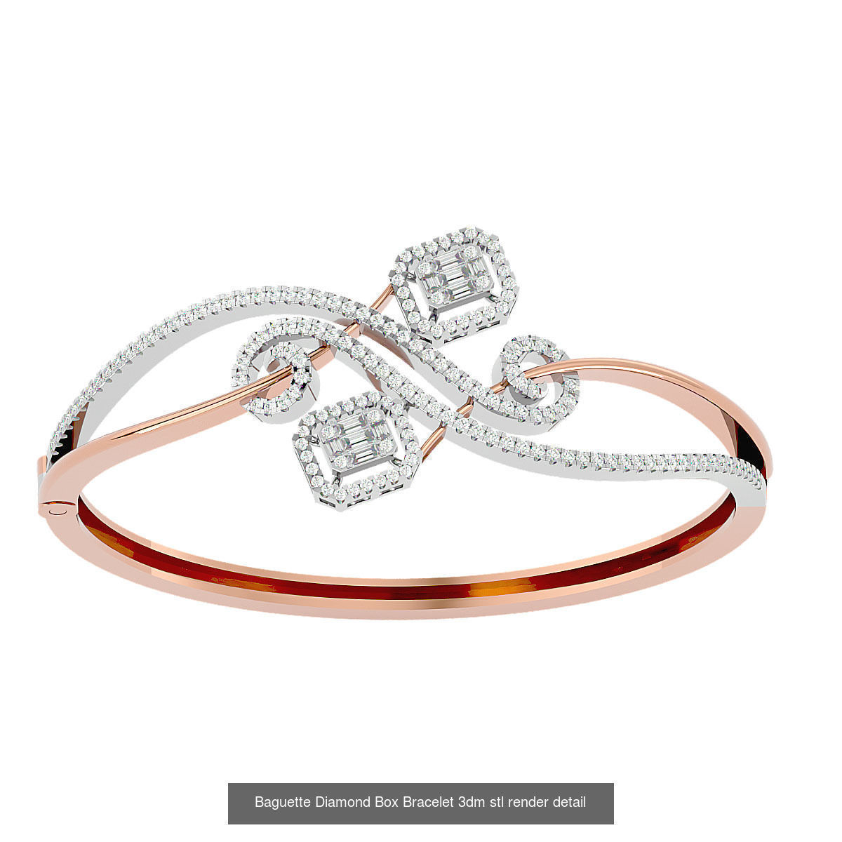 50 High Jewelry Diamond Bracelets 3dm stl renders details  3D Model Collection_18