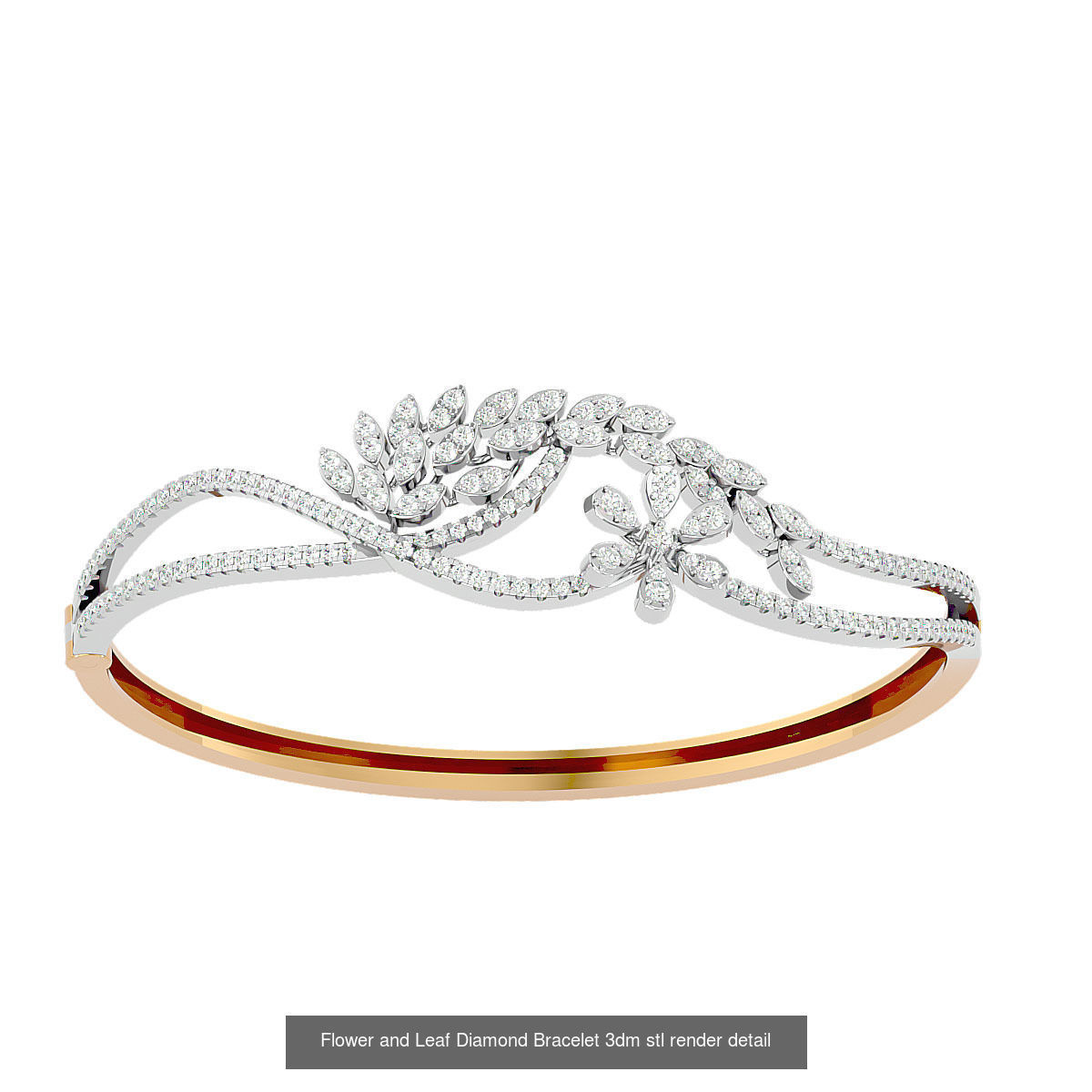 50 High Jewelry Diamond Bracelets 3dm stl renders details  3D Model Collection_21