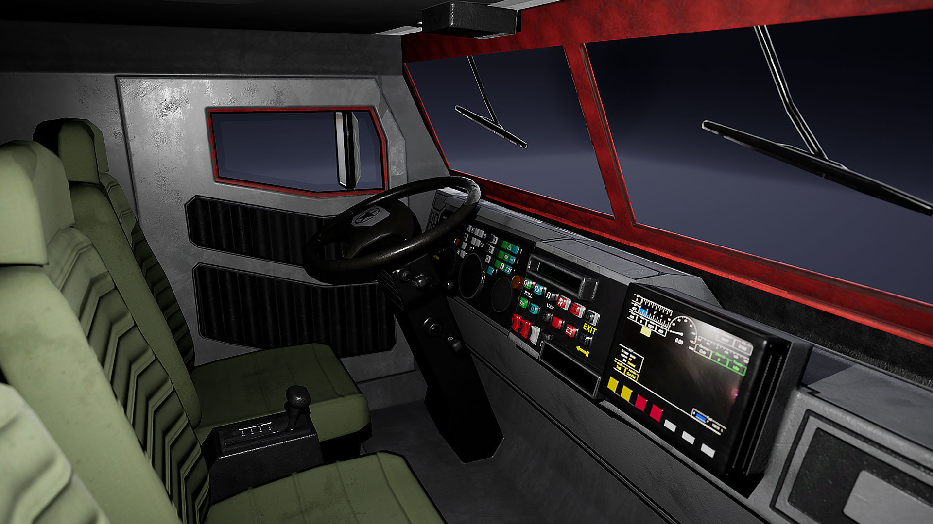 Military Truck  Low-poly 3D model_15