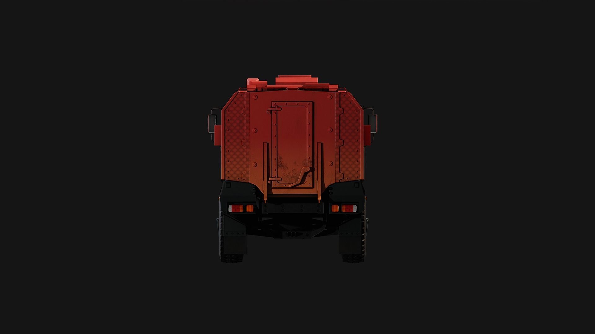 Military Truck  Low-poly 3D model_9