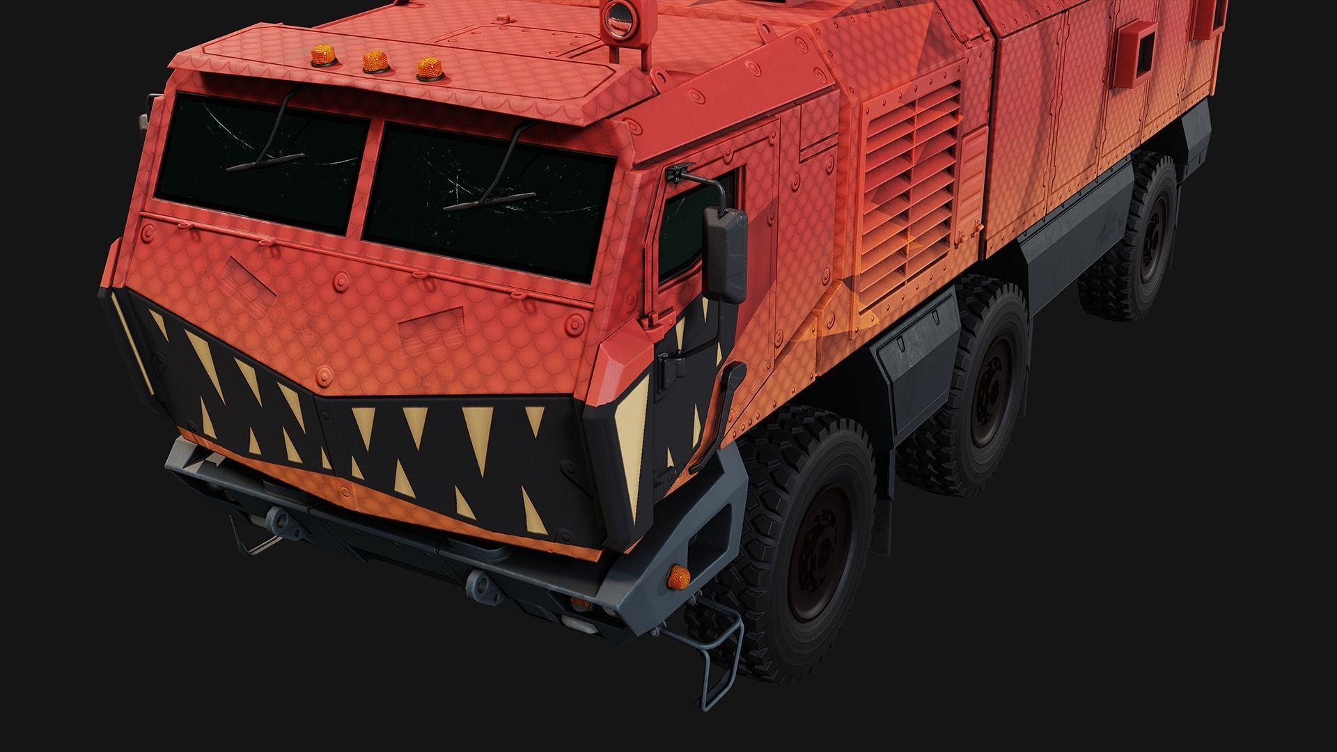 Military Truck  Low-poly 3D model_8