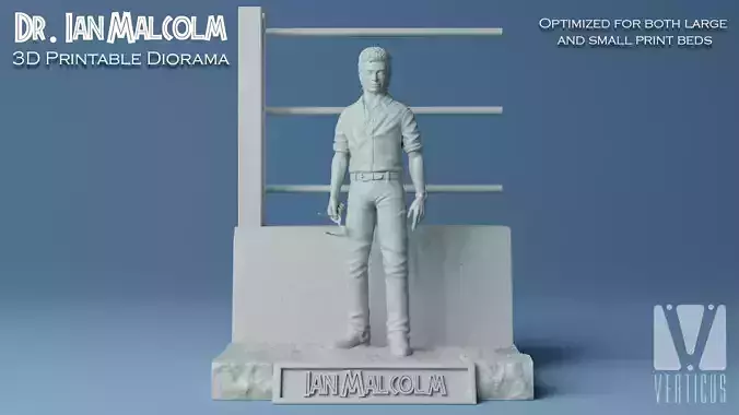 Dr Ian Malcolm Diorama 3D Print 3D print model
