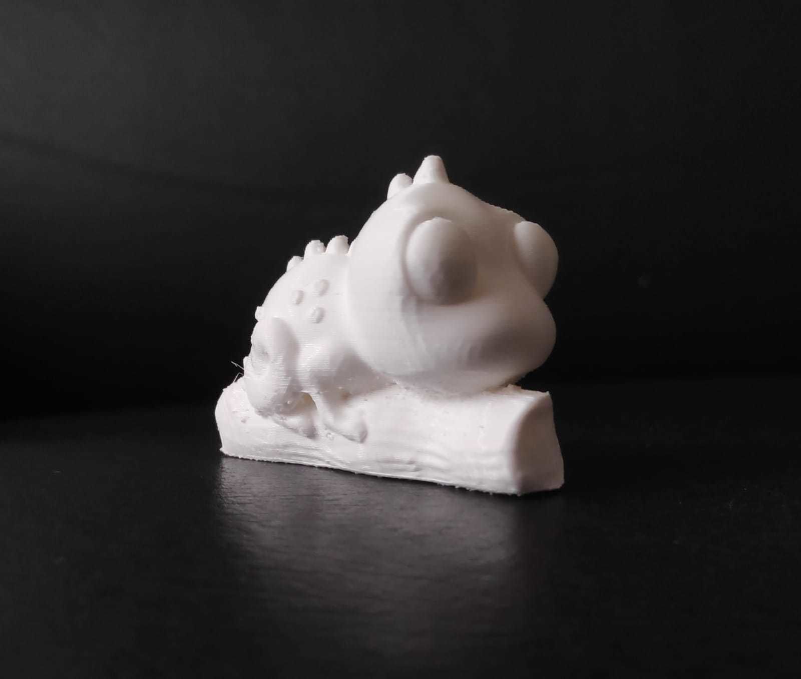 Chameleon on Branch 3D print model_14