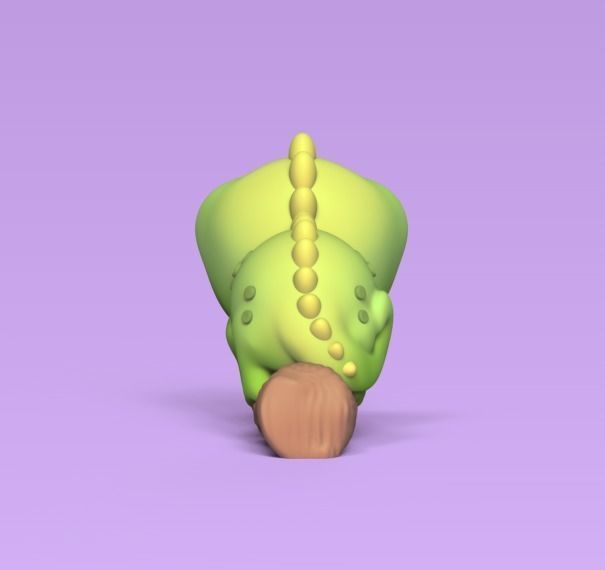 Chameleon on Branch 3D print model_3