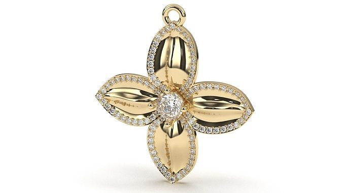 Flower Diamonds Pendant 3D print model