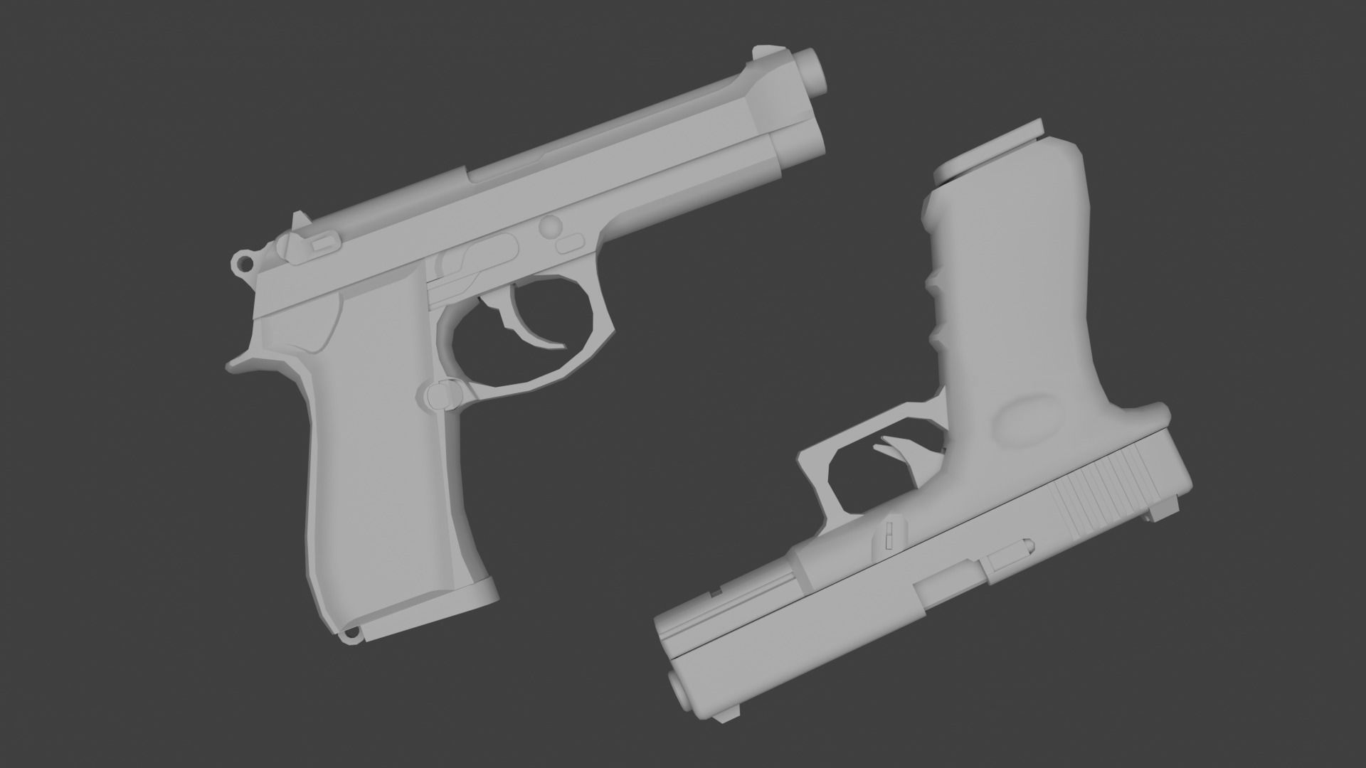 Beretta and Glock 3D Model Collection_16