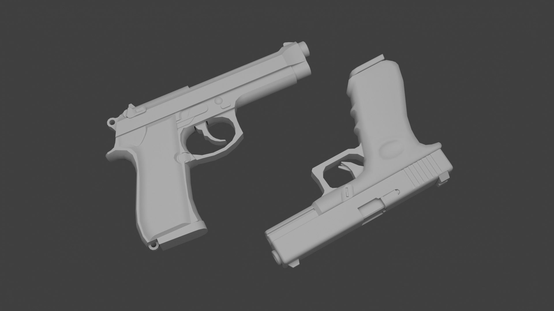 Beretta and Glock 3D Model Collection_13