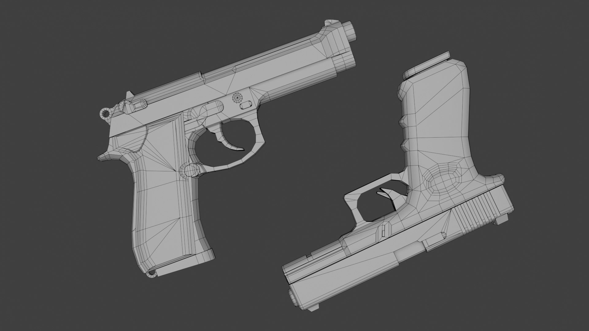 Beretta and Glock 3D Model Collection_17