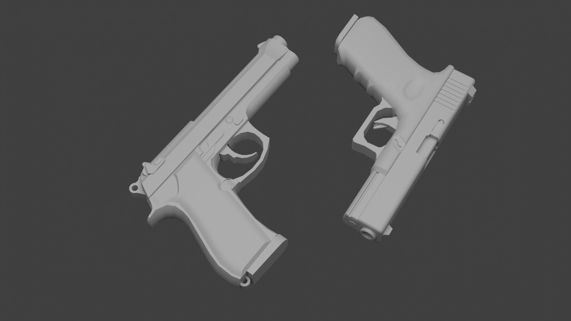 Beretta and Glock 3D Model Collection_12