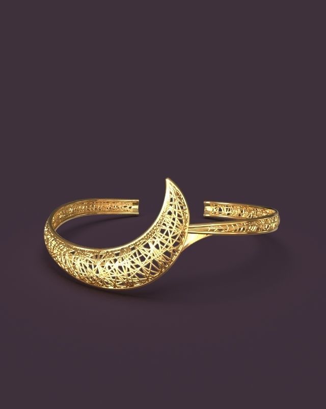 Light cuff bracelet 3D print model_7