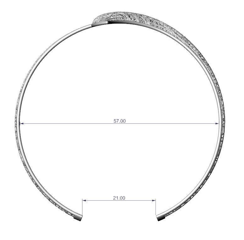 Light cuff bracelet 3D print model_14