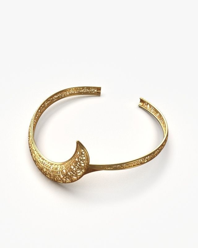 Light cuff bracelet 3D print model_2