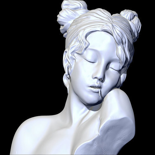 redesign Sappho greek statue 3D print model