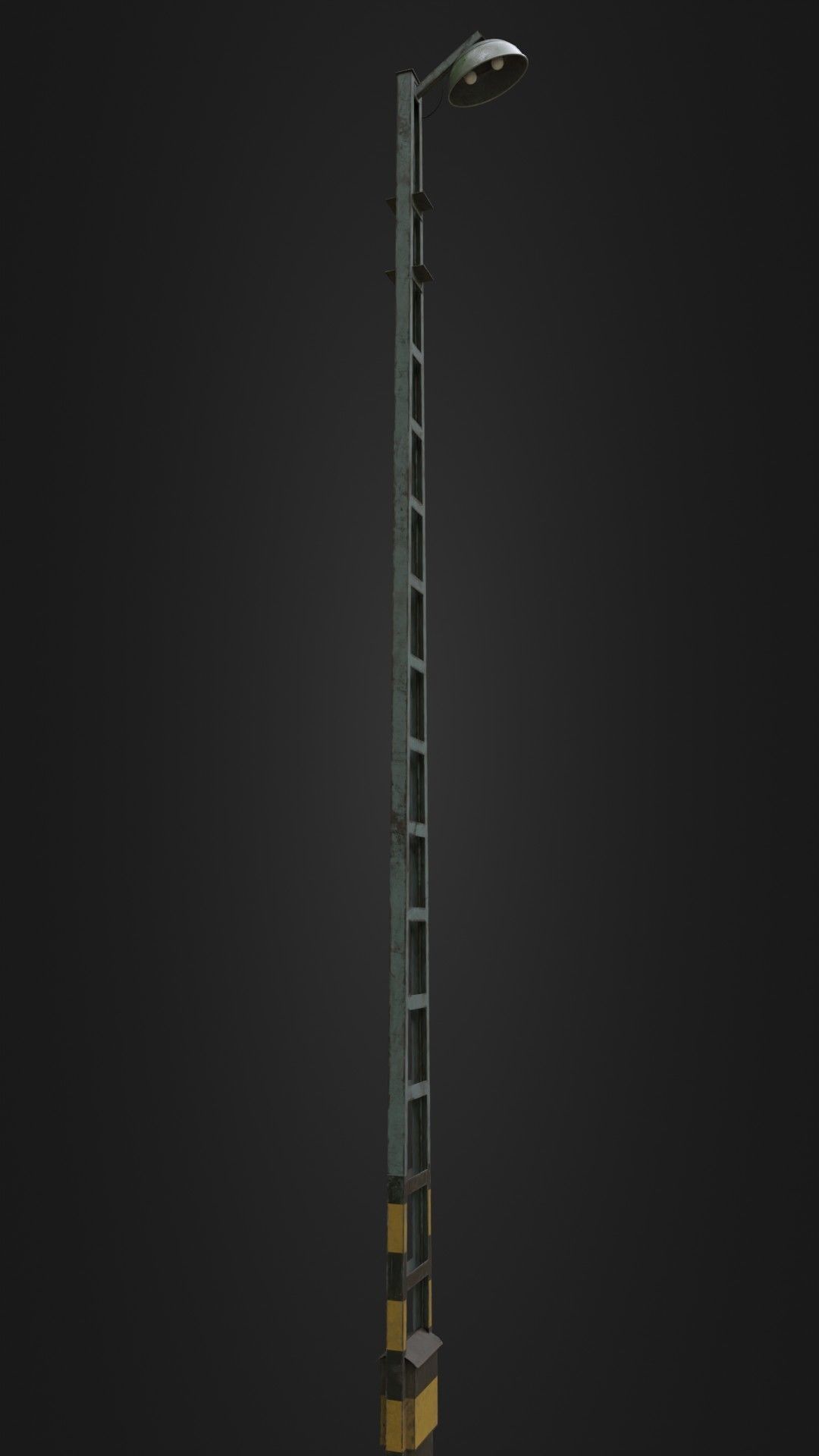 Old Worn Street Light 04 Low-poly 3D model_10