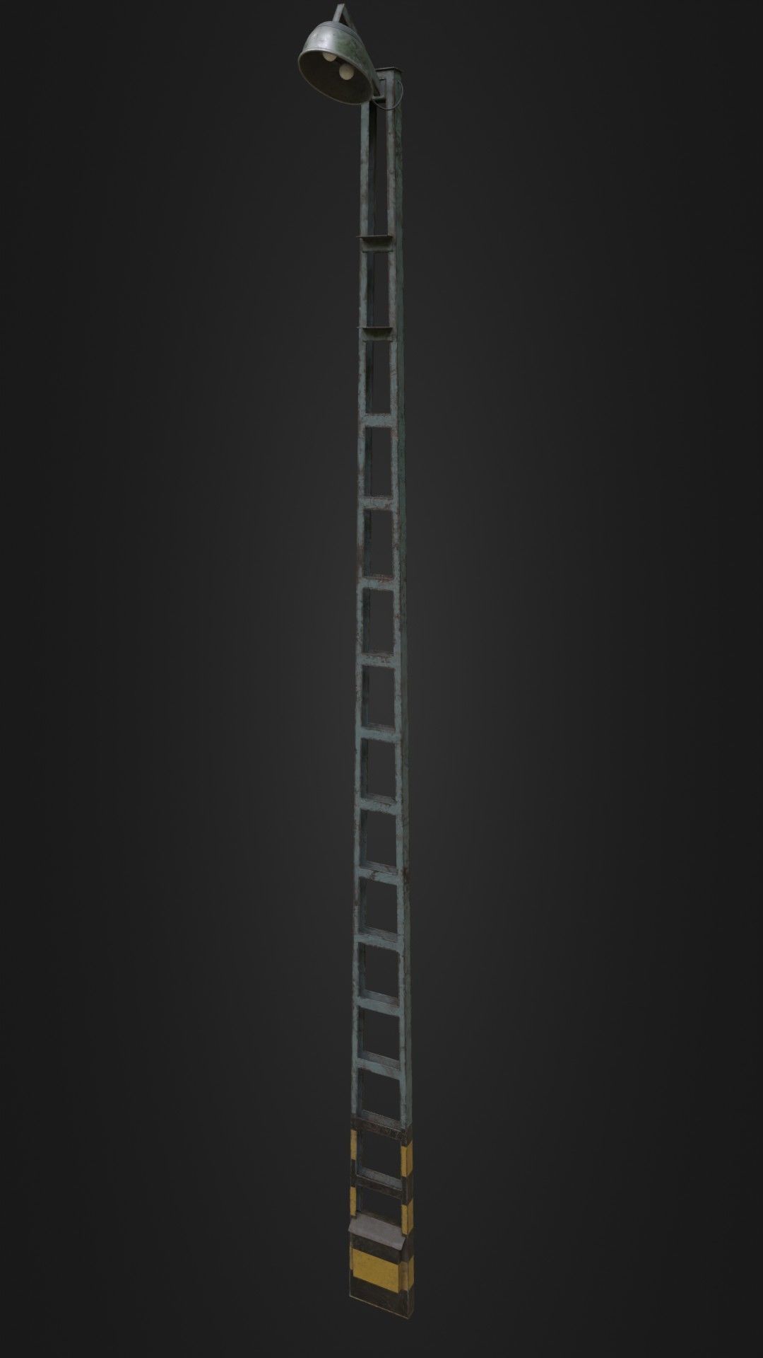 Old Worn Street Light 04 Low-poly 3D model_40