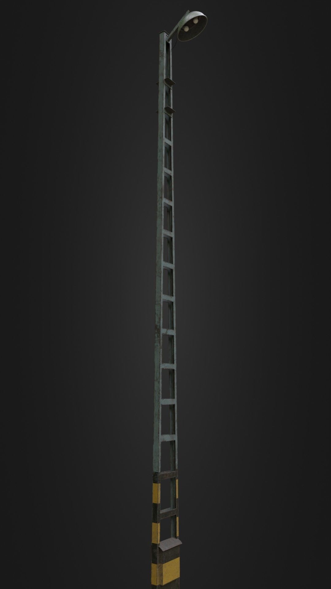 Old Worn Street Light 04 Low-poly 3D model_8