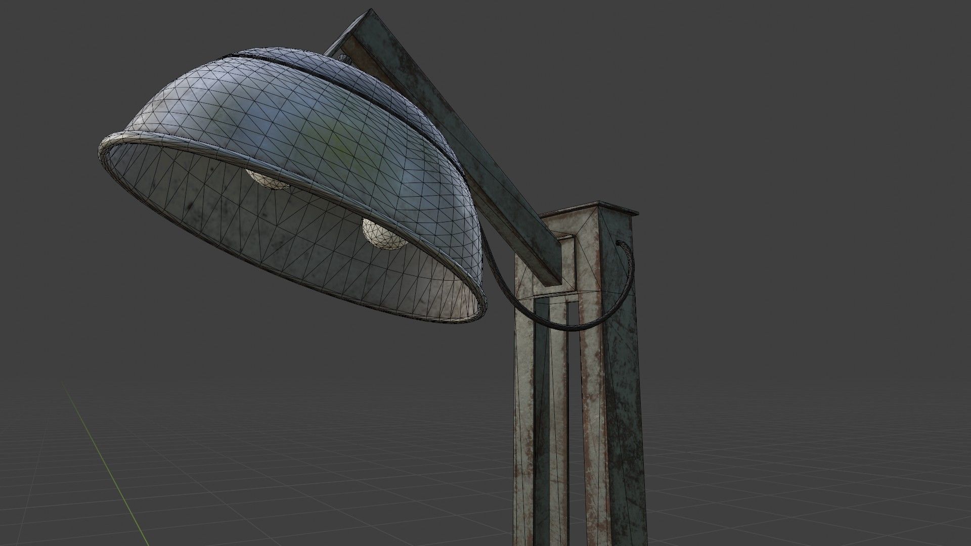 Old Worn Street Light 04 Low-poly 3D model_44