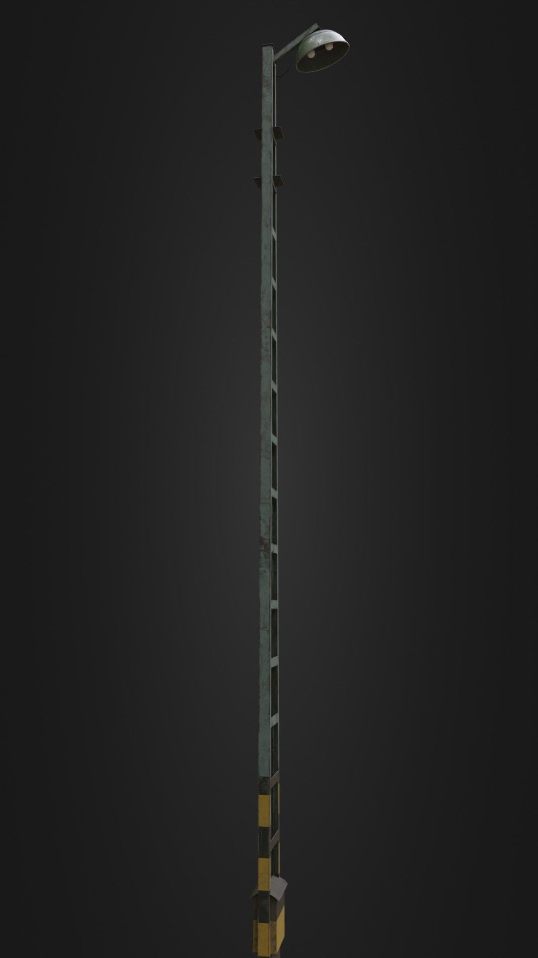 Old Worn Street Light 04 Low-poly 3D model_11