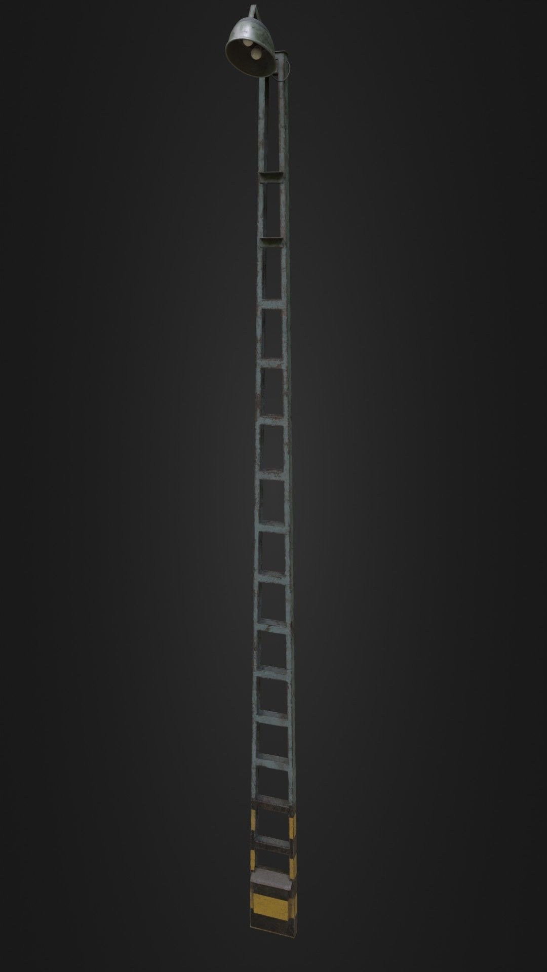 Old Worn Street Light 04 Low-poly 3D model_41