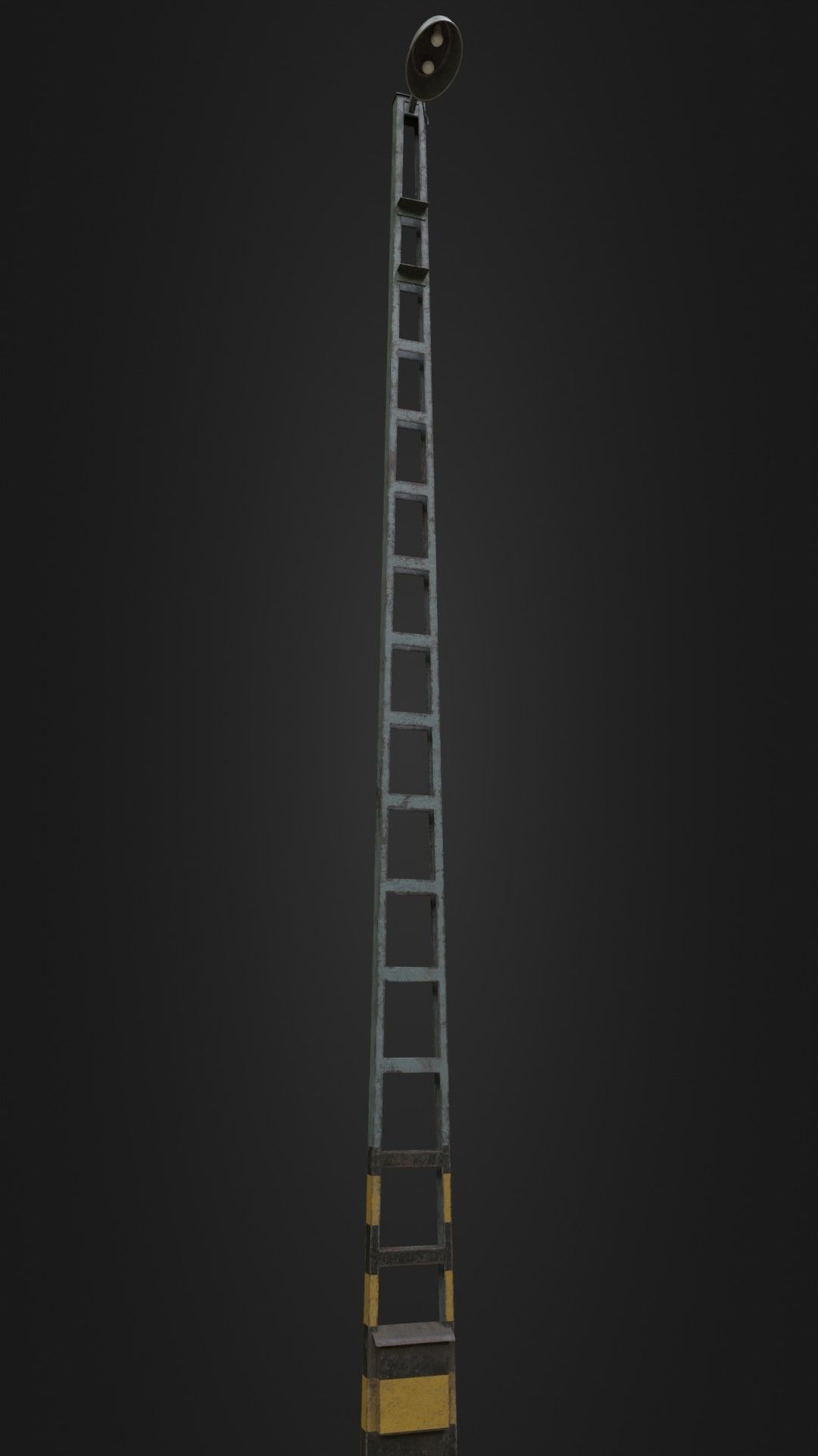 Old Worn Street Light 04 Low-poly 3D model_4