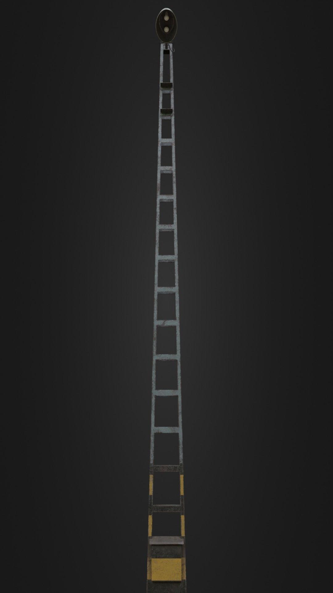 Old Worn Street Light 04 Low-poly 3D model_2