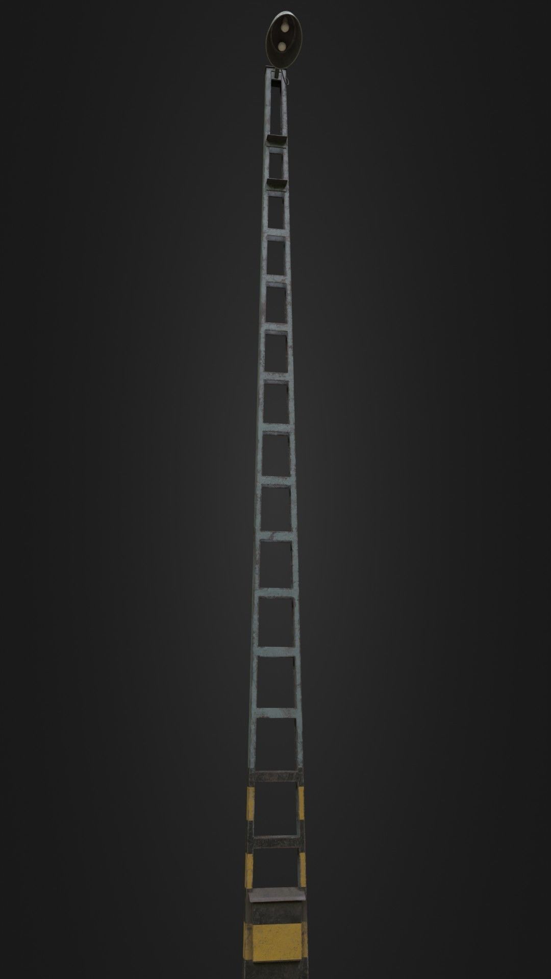 Old Worn Street Light 04 Low-poly 3D model_3