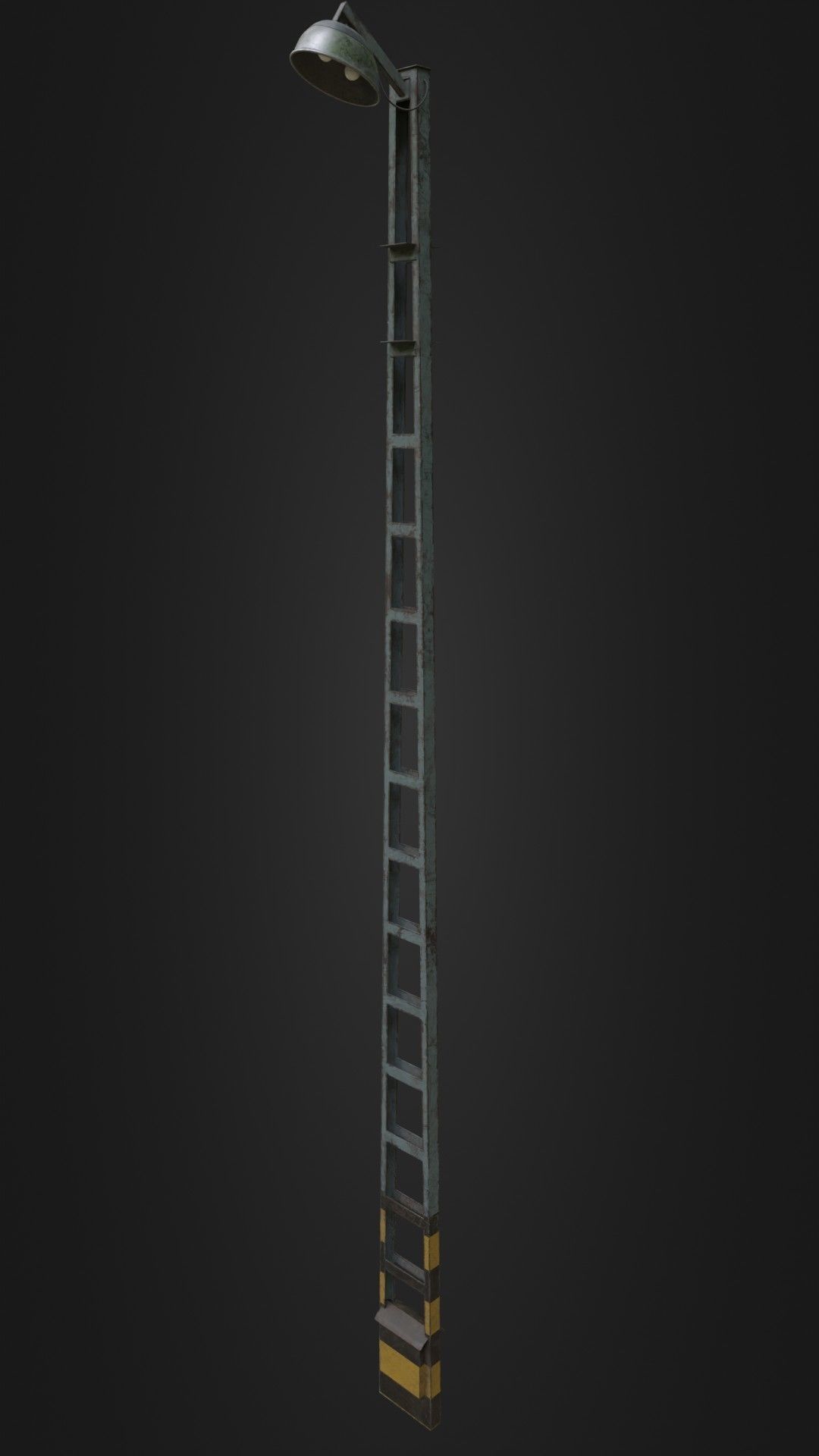 Old Worn Street Light 04 Low-poly 3D model_38