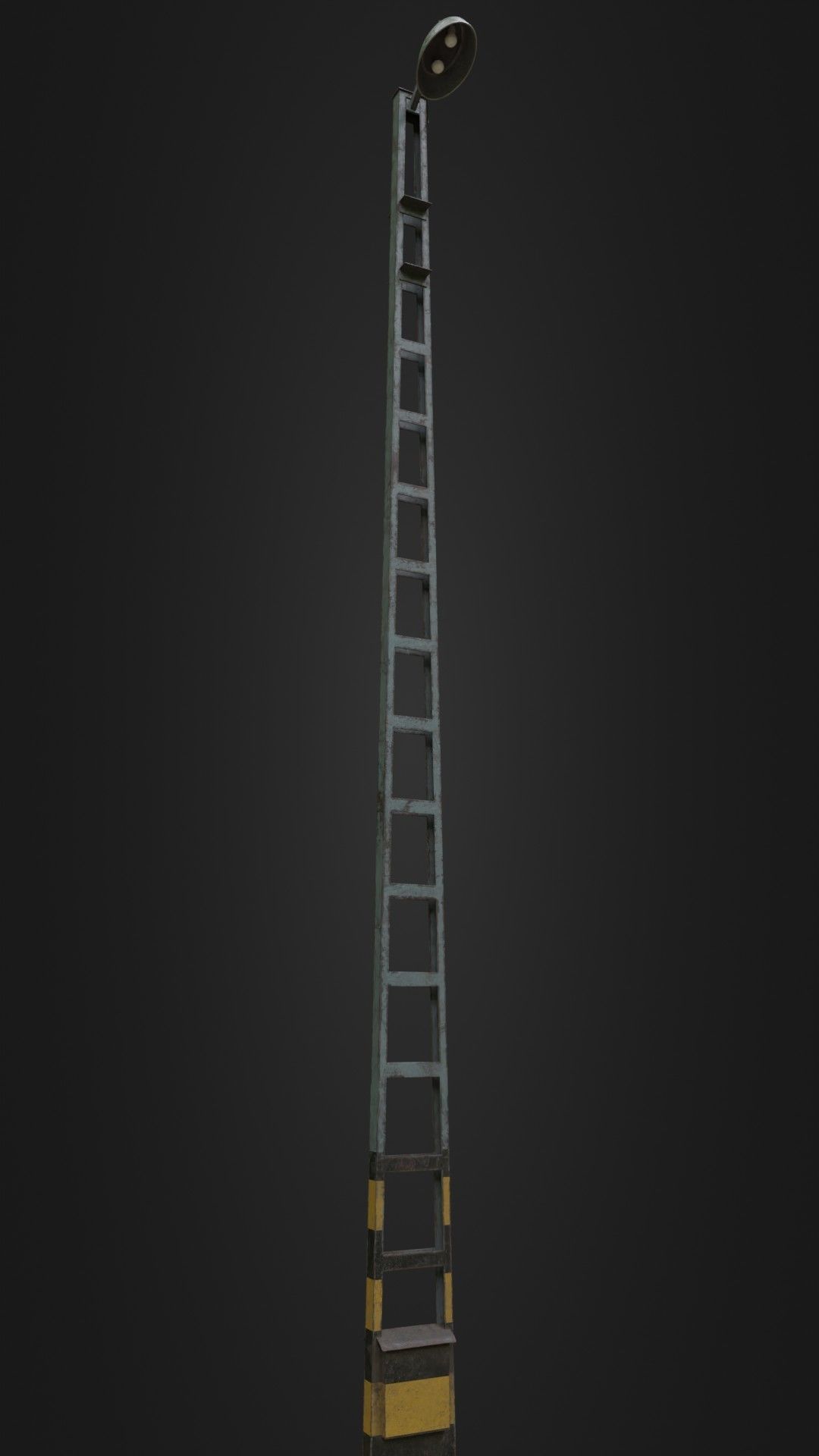 Old Worn Street Light 04 Low-poly 3D model_5