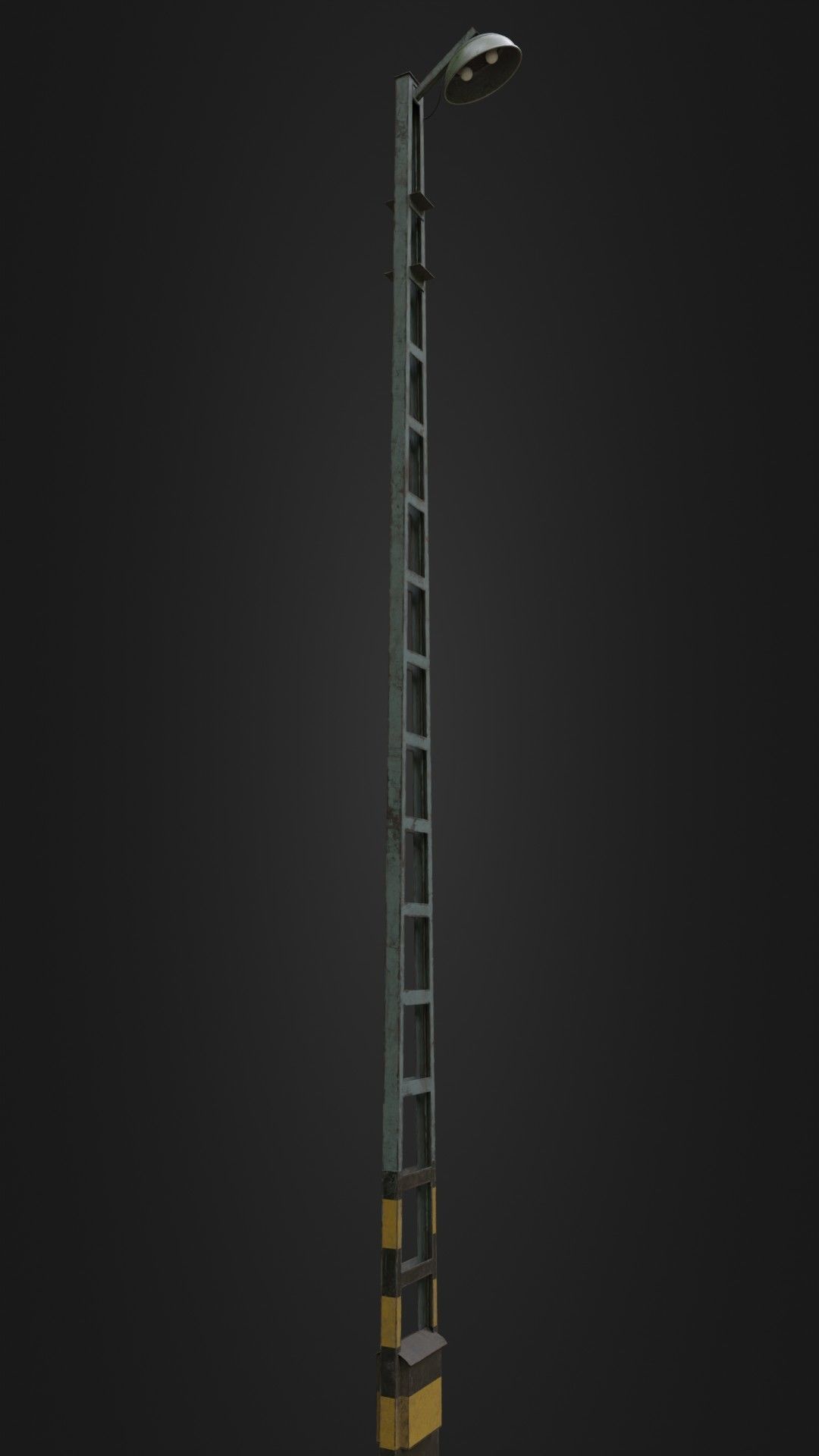 Old Worn Street Light 04 Low-poly 3D model_9