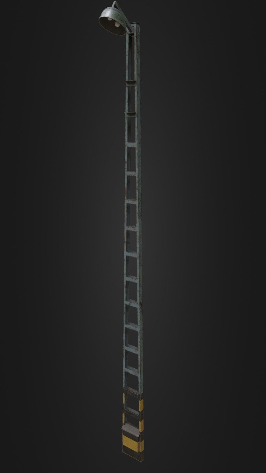 Old Worn Street Light 04 Low-poly 3D model_39