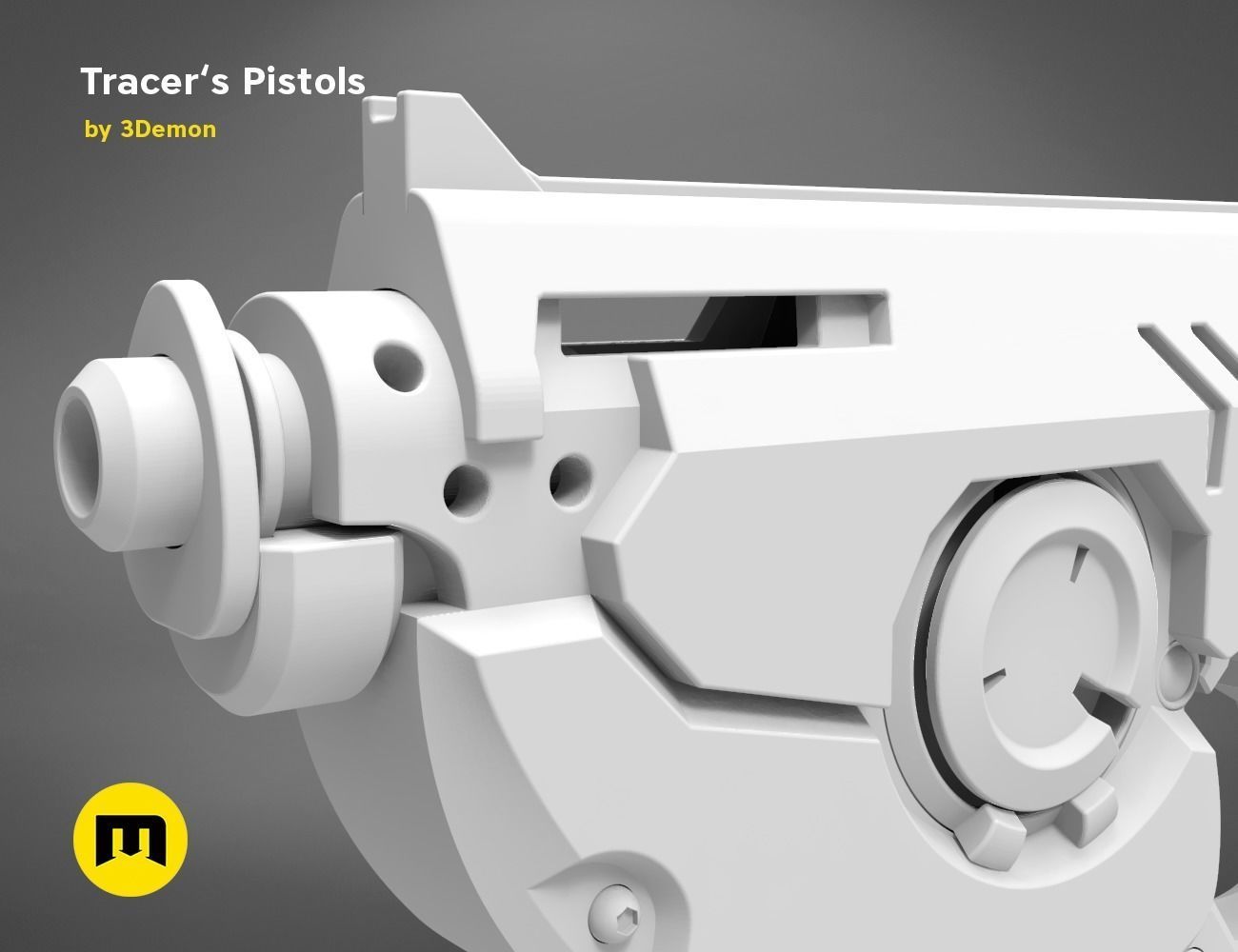 Tracer pistols 3D print model_10